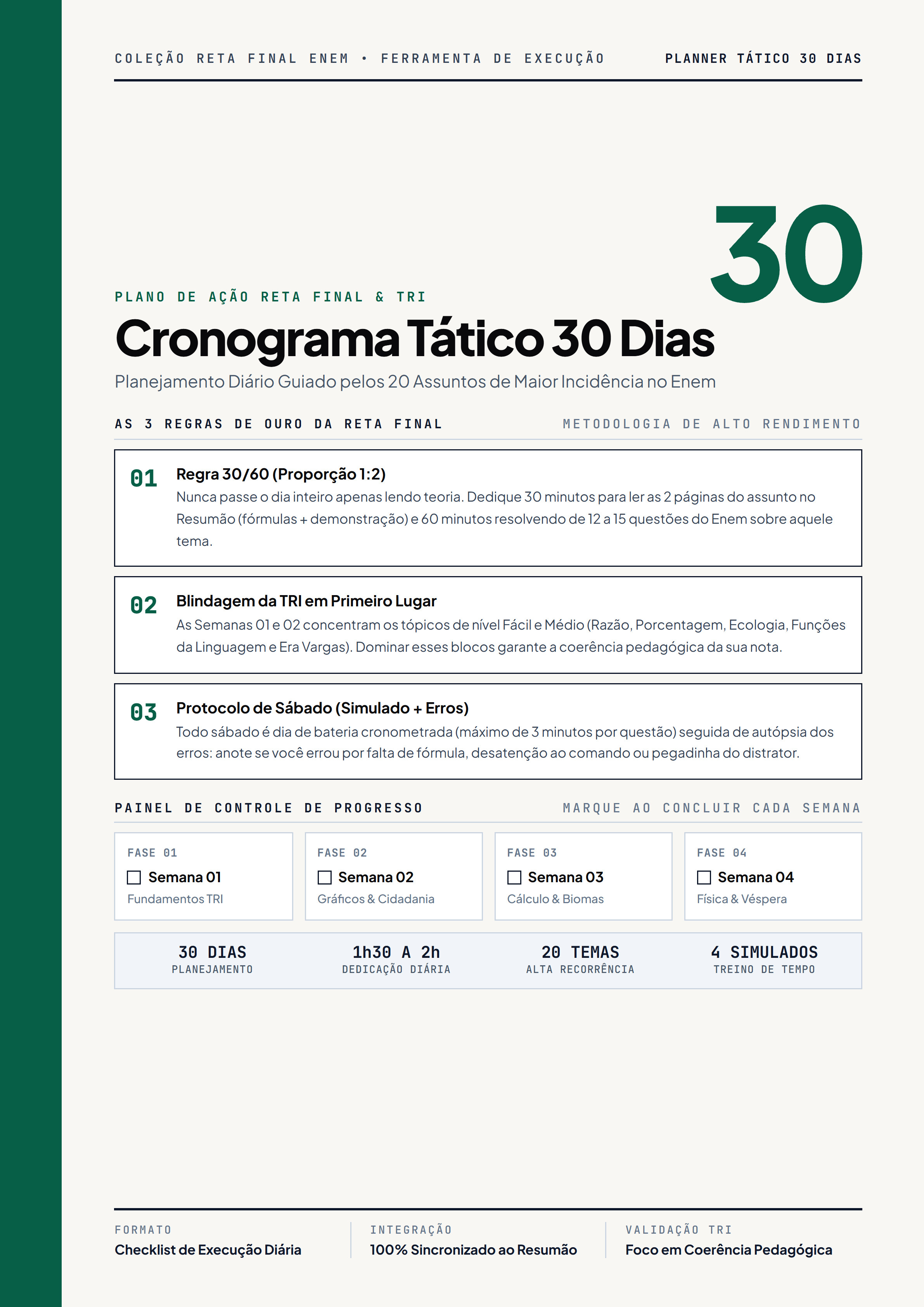 Capa Cronograma Tático de 30 Dias