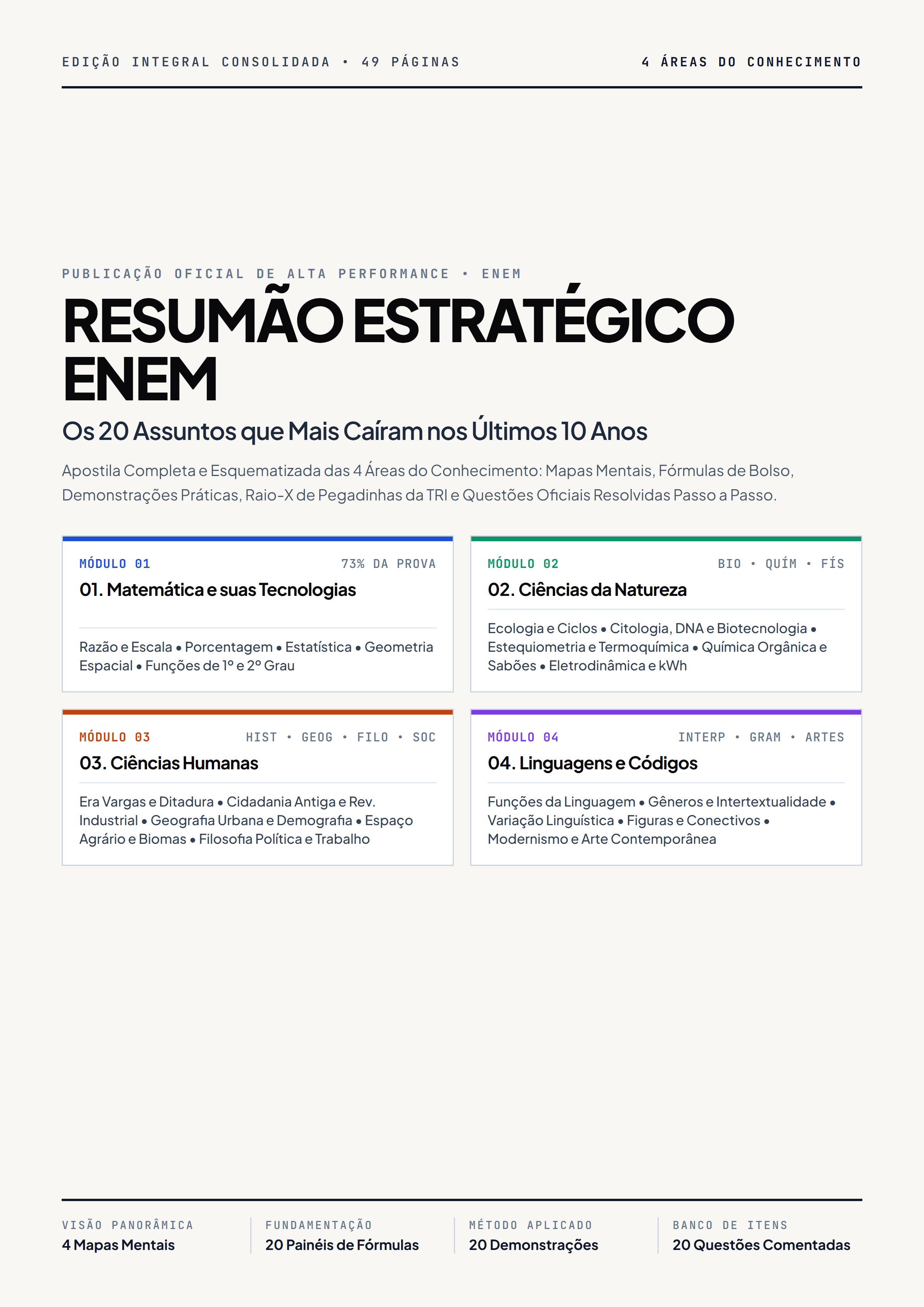 Resumão Estratégico ENEM - Edição Reta Final (49 Páginas)